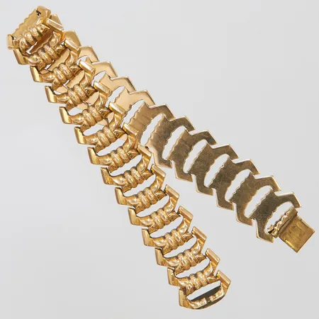 Armband längd 20cm, bredd 16,5mm, defekt lås, 18K Vikt: 25,4g Vikt: 25,4 g