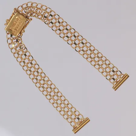 Klockarmband x-länk längd 15cm bredd 8,0mm, 18K Vikt: 7 g