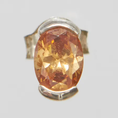 Udda örhänge med gul sten, 925/1000 silver, 1,0g Vikt: 1 g
