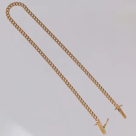 Armband Pansar längd ca 21cm bredd 2,3cm, säkerhetskedja saknas, 18K Vikt: 3,9 g