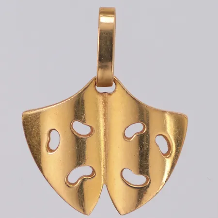 Hänge teatersymbol, längd 29mm, Maria Börjesson, Norrköping, 18K Vikt: 4,6 g