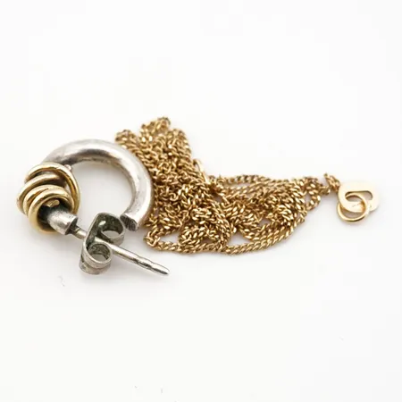 Diverse smycken, 18k/silver 925/1000 Vikt: 3,9 g