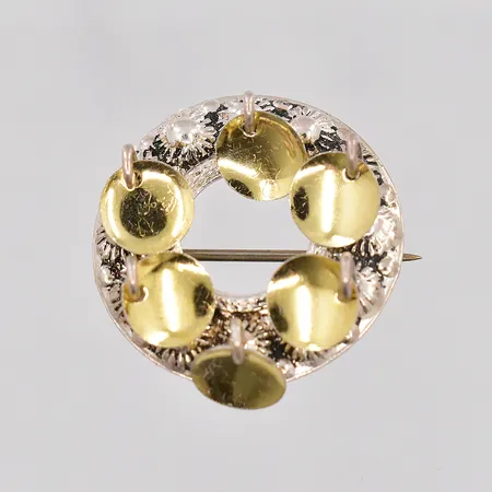 Brosch Ø 25mm 830/1000 silver Vikt: 3,4 g