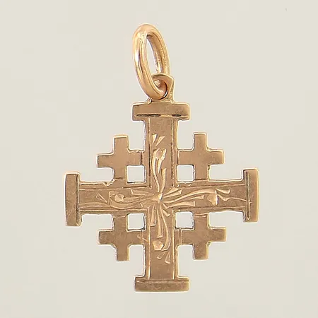 Hänge Jerusalemkors 22x16mm 18K Vikt: 1 g