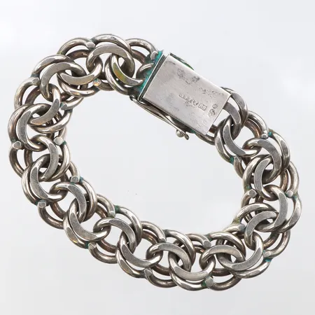 Armband Bismarck 19cm, bredd: 16mm, defekt lås, 830/1000 silver Vikt: 58,7 g