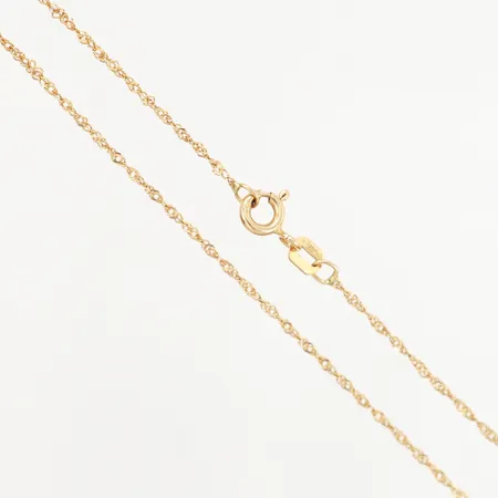 Kedja Singapore 43,5cm, bredd:1mm, GHA, 18K Vikt: 1,3 g