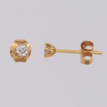 Ett par örhängen med briljantslipade diamanter 2x0,10ct, GHA, 18K Vikt: 0,7 g