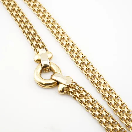 Collier, 46cm, bredd10mm, 18k Vikt: 22,3 g
