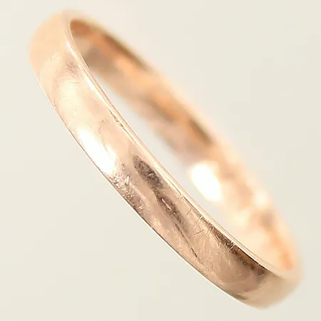 Ring slät stl:19½ bredd 3mm 14K  Vikt: 1,4 g