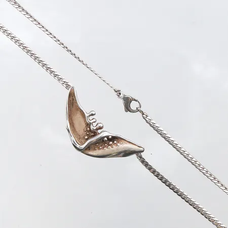 Collier, längd: 42cm,  delvis defekt, 925/1000 silver. Vikt: 14,2 g