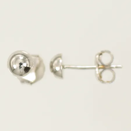 Ett par örhängen vitguld Ø 4mm (ojämnt stift) 18K, 0,9g 
