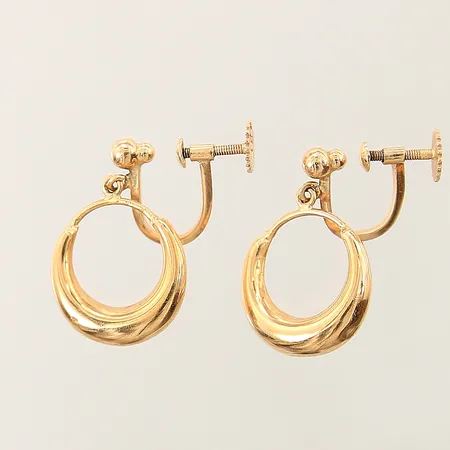 Örhängen 20x14mm skruvlås 18K  Vikt: 3 g