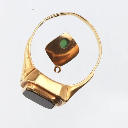 Ring och hänge, defekter/stenar, 18K Vikt: 5,2 g