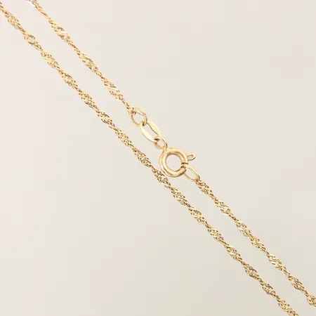 Collier Singapore längd 41,5cm  bredd 1,6mm 18K  Vikt: 2,7 g