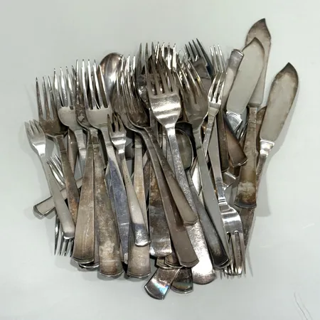 Diverse silverbestick Rosenholm GAB silver 830/1000 Vikt: 1313,6 g