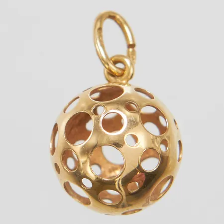 Hänge genombruten kula, Ø12mm, importstämpel, 18K Vikt: 1,2g Vikt: 1,2 g