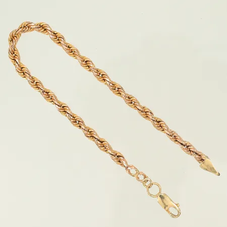 Armband Cordell längd 19cm bredd 4mm, dåligt lagad vid låset, 14K 3,9g Vikt: 3,9 g