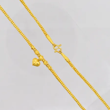 Collier längd 44cm bredd 3,5mm,  thaiguld 1 baht, 23K Vikt: 15,2 g