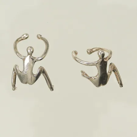 Smycke för öronen, 2 figurer ca 10x20mm, silver 925/1000-delar 3,7g Vikt: 3,7 g