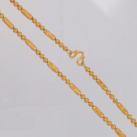 Collier längd 47,5cm bredd 4,1mm Thailand 23K Vikt: 22,9 g