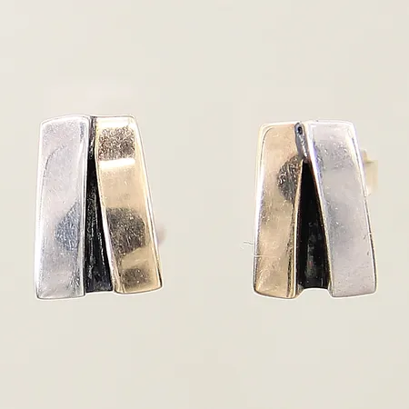 Örhängen 11x8mm tvåfärgade silver 925/1000 Vikt: 3 g