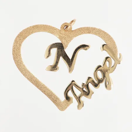 Hänge hjärta 33x32mm, 14K Vikt: 2,8 g