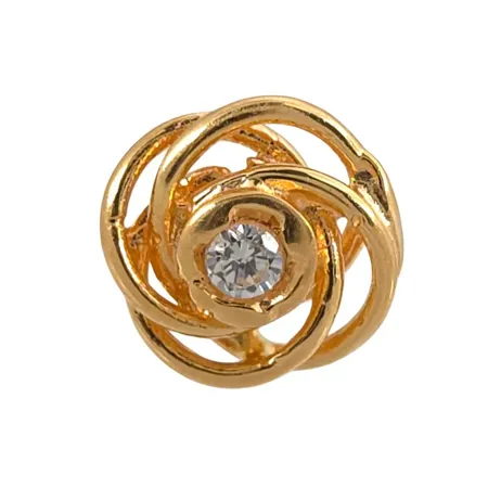 Örhänge, 18K guld, ett enkelt, diameter 6 mm, plopp saknas Vikt: 0,4 g