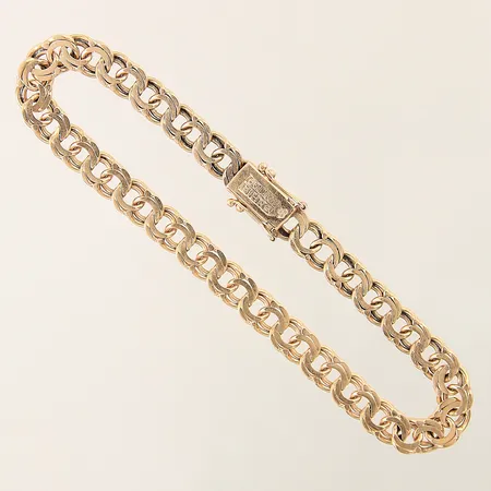 Armband Bismarck längd 19cm bredd 5,9mm 18K Vikt: 13,3 g
