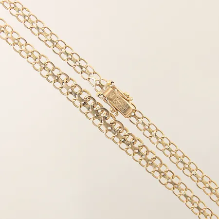 Collier doserad X-länk längd 47cm bredd 4,7-5,6mm, slappt lås18K Vikt: 12,4 g