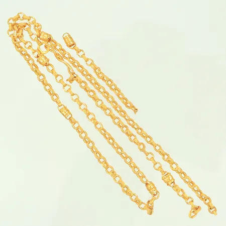 Halskedja Ankar, längd 40cm bredd 3mm (defekt länk, av) 18K, 3g 