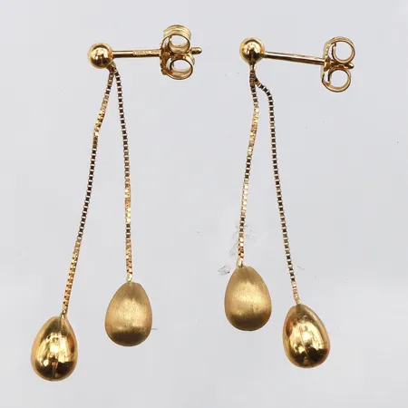 Ett par örhängen 40mm, stift, 18K Vikt: 2,1 g