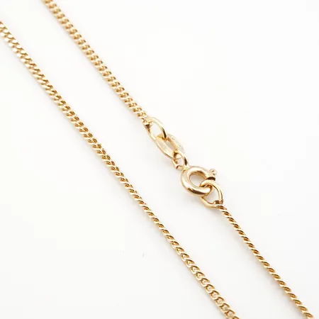 Halskedja, pansar, 45cm, bredd 2mm, 18k, fint skick Vikt: 4,3 g