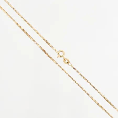 Kedja Venezia 39cm, skeva länkar, bredd:1mm, GHA, 18K Vikt: 3,7 g