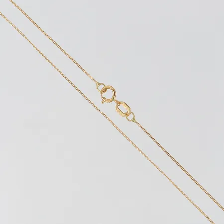 Kedja Pansar längd 39cm bredd 0,6mm , knut,18K.  Vikt: 0,6 g