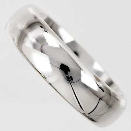 Ring slät GBA stl: 15 bredd: ca 5mm vitguld 18K  Vikt: 6,3 g