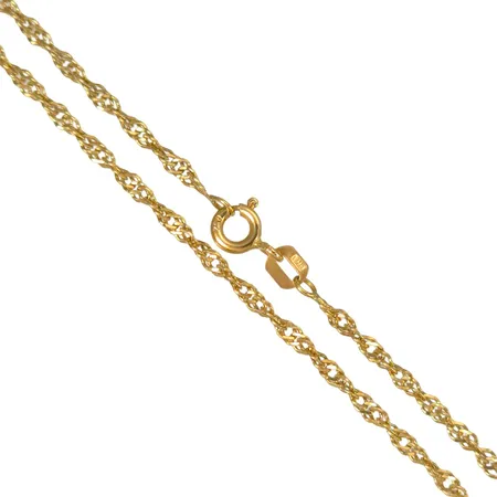 Halskedja Singapore, 18K guld, Guldfynd (GHA), längd 51,0 cm, bredd 2 mm Vikt: 4,3 g