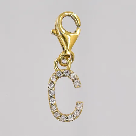 Hänge bokstav C med vita stenar Thomas Sabo, förgyllt 925/1000 silver Vikt: 0,9 g