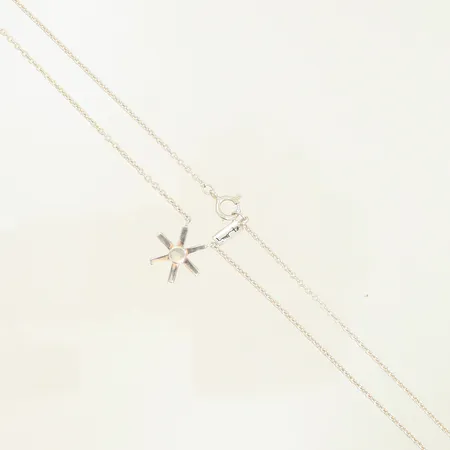 Halskedja Efva Attling "Starflower" med integrerat hänge längd 50cm, bredd 1-13mm, Silver 925/1000, 3,7g Vikt: 3,7 g