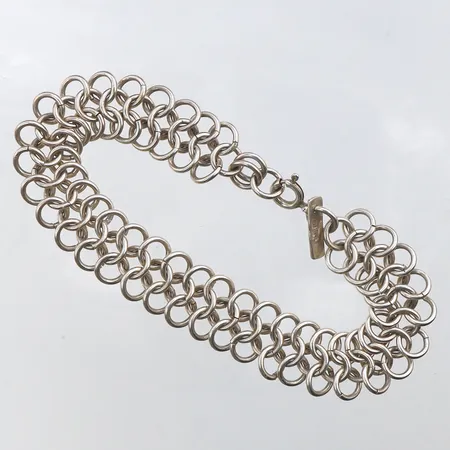Armband, längd: 19cm, bredd:1,5cm, 925/1000 silver. Vikt: 23 g