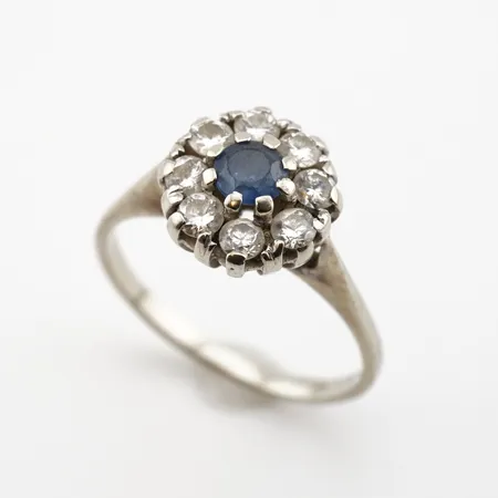 Ring m stenar, vitguld, 17(53), Ø10mm, 14k Vikt: 2,5 g