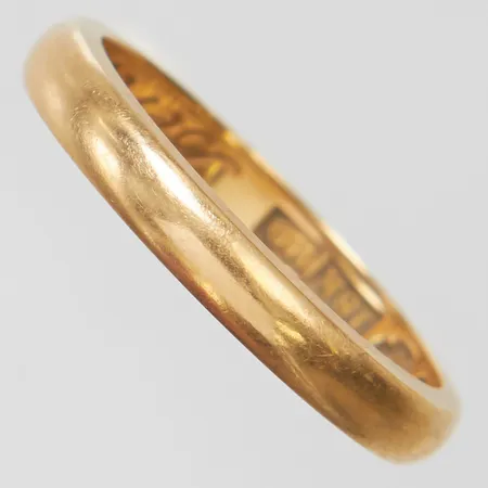 Ring slät stl:16½, bredd 3mm, gravyr, 18K Vikt: 3,4g Vikt: 3,4 g