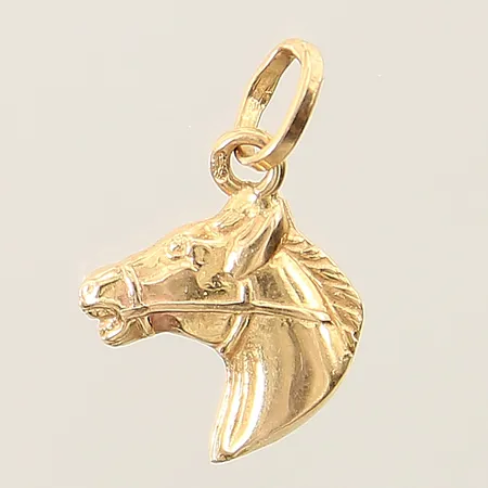 Hänge häst 15x6mm 18K  Vikt: 0,8 g