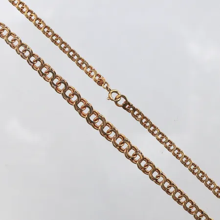 Collier doserad Bismarck, längd:47cm bredd:3,4-5,4mm,18K Vikt: 12,5 g