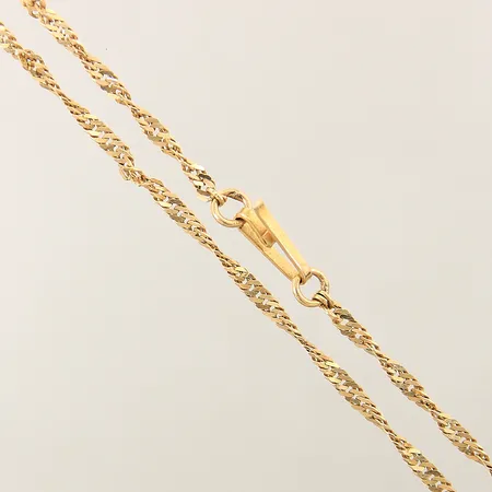 Kedja Singapore längd 48cmm 2,8mm 20K  Vikt: 8,7 g