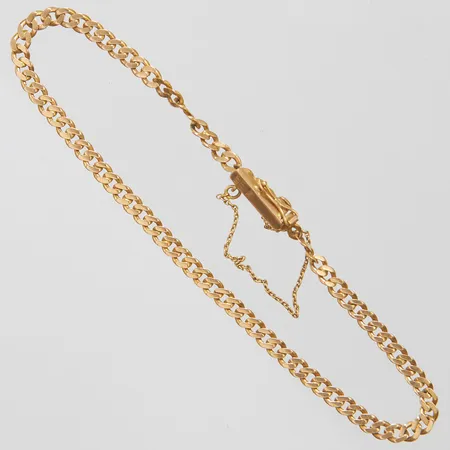 Armband manglad Pansar längd 18cm, bredd 3mm, säkerhetskedja, 18K Vikt: 3,9g Vikt: 3,9 g