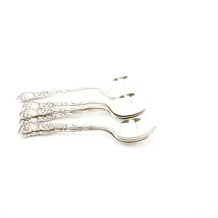 Kaffeskedar, 6 st, silver, 10cm, 830/1000, personlig gravyr Vikt: 61,5 g