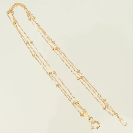 Armband med kulor längd 18,5cm, bredd 4mm, 18K, 1,6g Vikt: 1,6 g