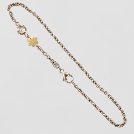 Armband längd: ca 18cm bredd: ca 1-5mm vitguld/gultguld 18K  Vikt: 3,4 g