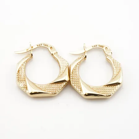 Örhängen, Ø 18mm, 14k Vikt: 2 g
