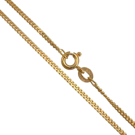 Halskedja Pansar, 18K guld, svensk kontrollstämpel, längd 50,0 cm, bredd 1,3 mm, fint skick Vikt: 4,2 g